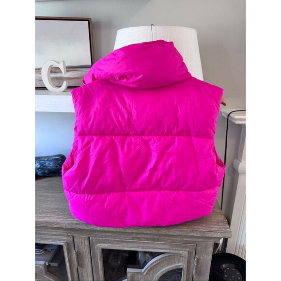 Le Surf Pink Puffer Vest Size Small - Picture 5 of 8